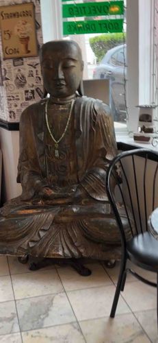 Seated Buddha Statue (Wooden)