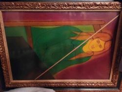 Framed Abstract Figure Painting