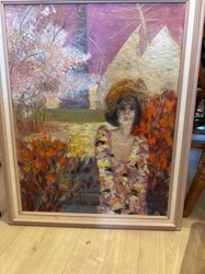 Expressionist Portrait in a Garden Setting