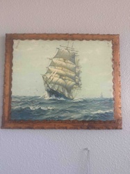 Framed Tall Ship Marine Art (Print or Painting)