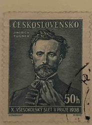 Czechoslovakia 1938 Jindřich Fügner 50h Postage Stamp