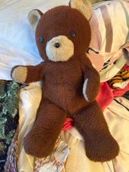 Vintage-Style Brown Plush Teddy Bear