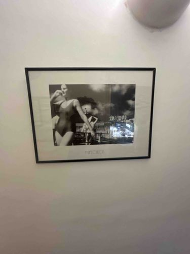 Black and White Photographic Print in a Black Frame
