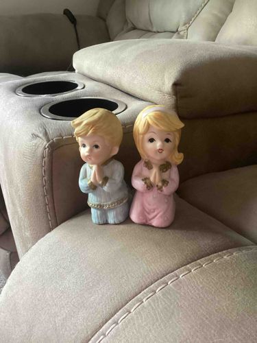 Praying Boy and Girl Figurines