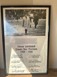 Vince Lombardi Green Bay Packers Photograph with Facsimile Signatures