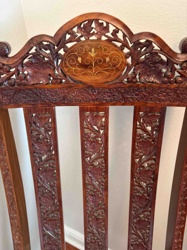 Hand-Carved Rocking Chair Back Detail
