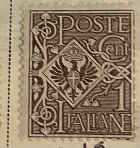 Italian Post 1 Centesimi Stamp
