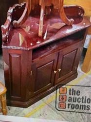 Dark Stained Corner Cabinet / Media Console