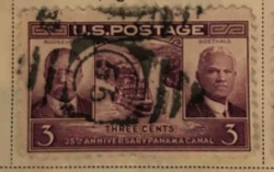 U.S. Postage 25th Anniversary Panama Canal Stamp