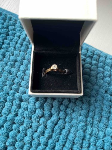 Solitaire Diamond Ring in Gold Setting