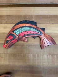 Carved Wooden Fish Wall Art by Frank Charlie