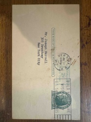 Vintage Postcard Addressed to Mr. Joseph Marrell, New York City