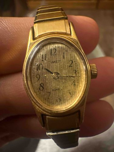 Timex Quartz Gold-Tone Women's Watch with Expansion Band