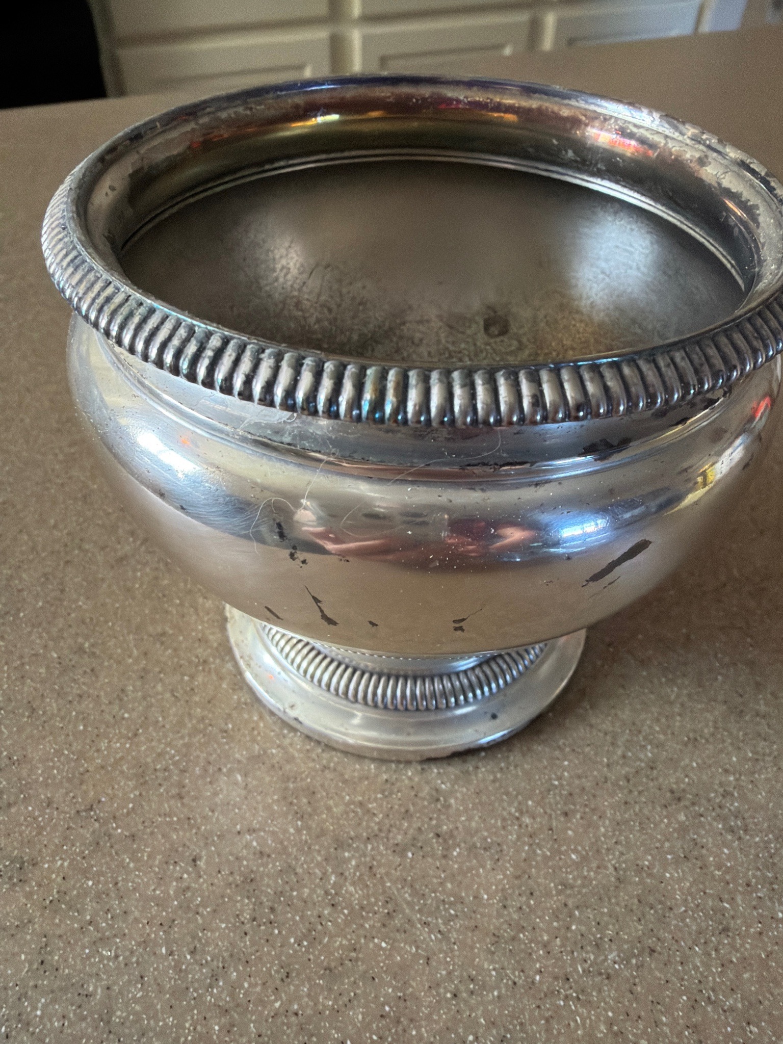 Submitted photo of Silver-plated footed bowl