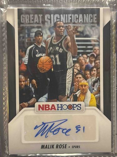 Malik Rose Autographed NBA Hoops Trading Card