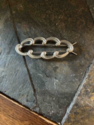 Art Nouveau Style Silver-Tone Barrette