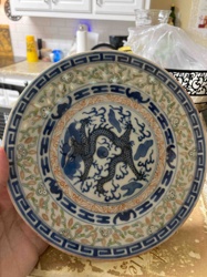 Chinese Porcelain Dragon Motif Plate