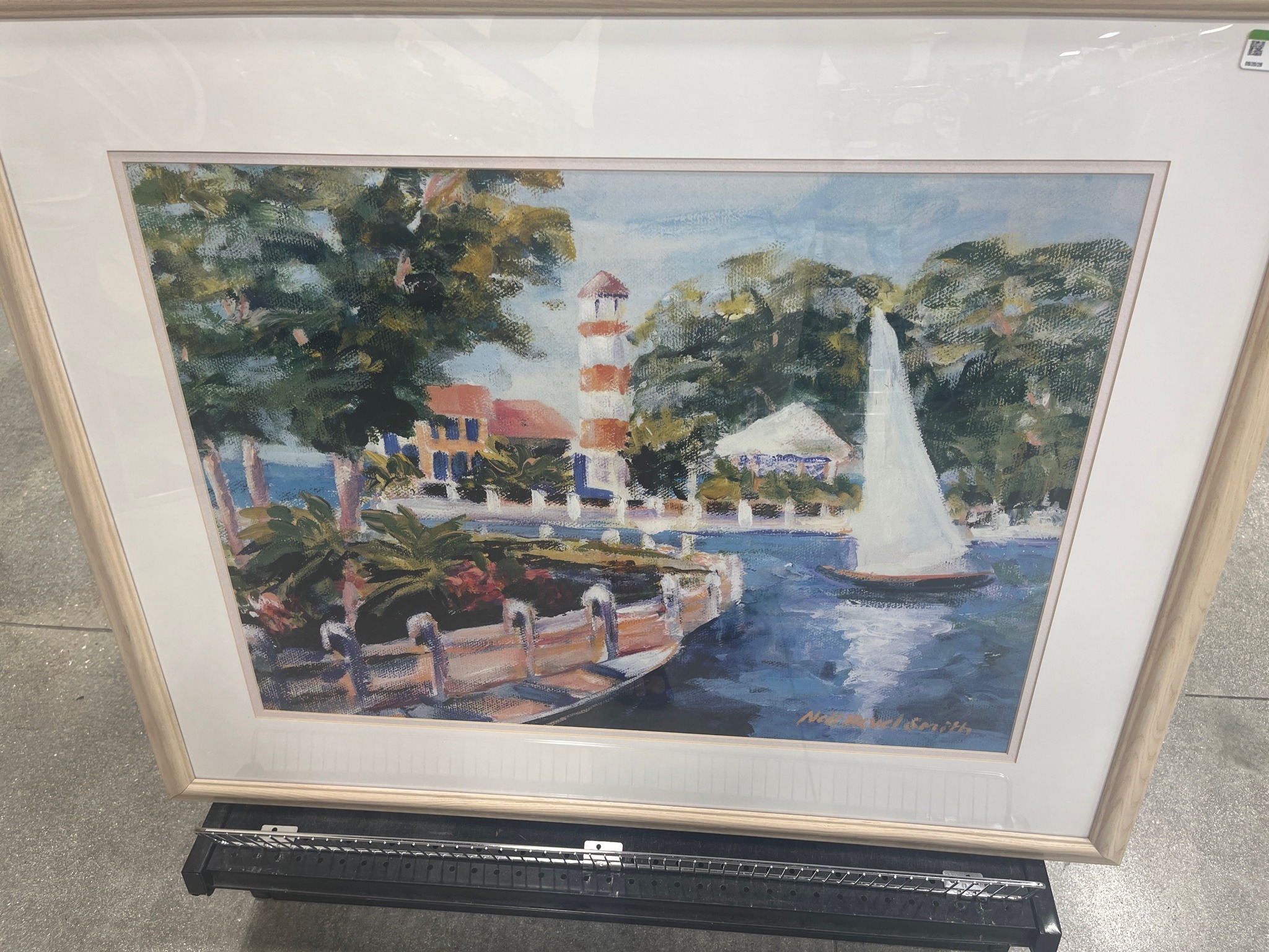 Submitted photo of Framed pastel landscape painting signed 'Neil David Smith'