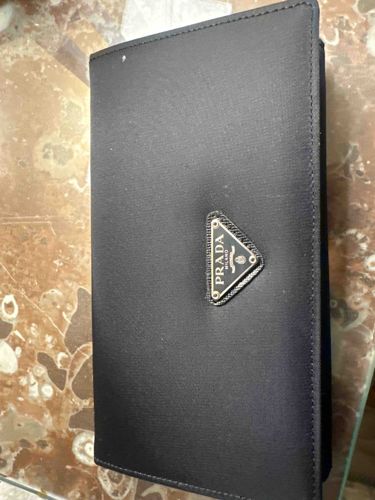 Prada Black Nylon Long Wallet