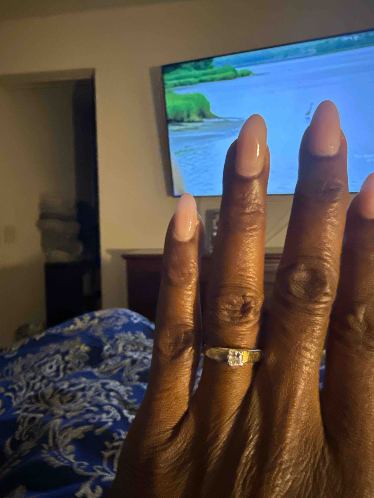 Princess Cut Diamond Solitaire Tension-Style Ring