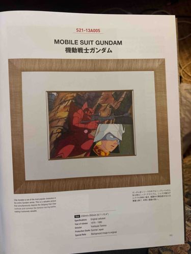 Mobile Suit Gundam Original Production Cel featuring Char Aznable