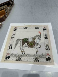 Indian Miniature Painting of a Caparisoned Horse