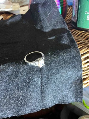 Emerald Cut Diamond orCZ Engagement Ring