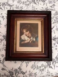 Framed Print of a Pensive Girl