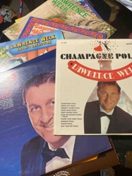 Collection of Lawrence Welk Vinyl Records, including 'Champagne Polka'