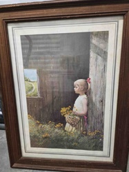 Barn Girl with Daisies (After Adolf Sehring)