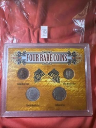 Four Rare Coins Collection Display