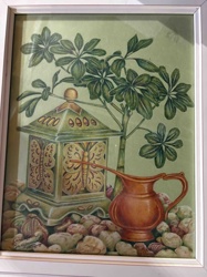 Still Life with Oriental Lantern, Watering Can, and Plant