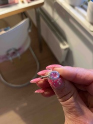 Pink Gemstone Halo Ring