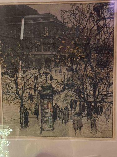 Luigi Kasimir: Vienna Opera House Square (Opernplatz in Wien)