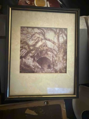Framed Surrealist Sepia Composite Photograph