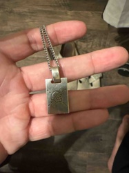Gucci Ghost Skull Dog Tag Necklace