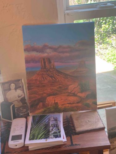 Monument Valley Desert Landscape Oil Painting