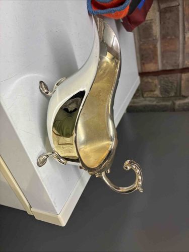 Silver-Plated Gravy Boat with Scroll Handle