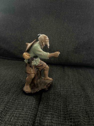Elderly Fisherman/Traveler Figurine
