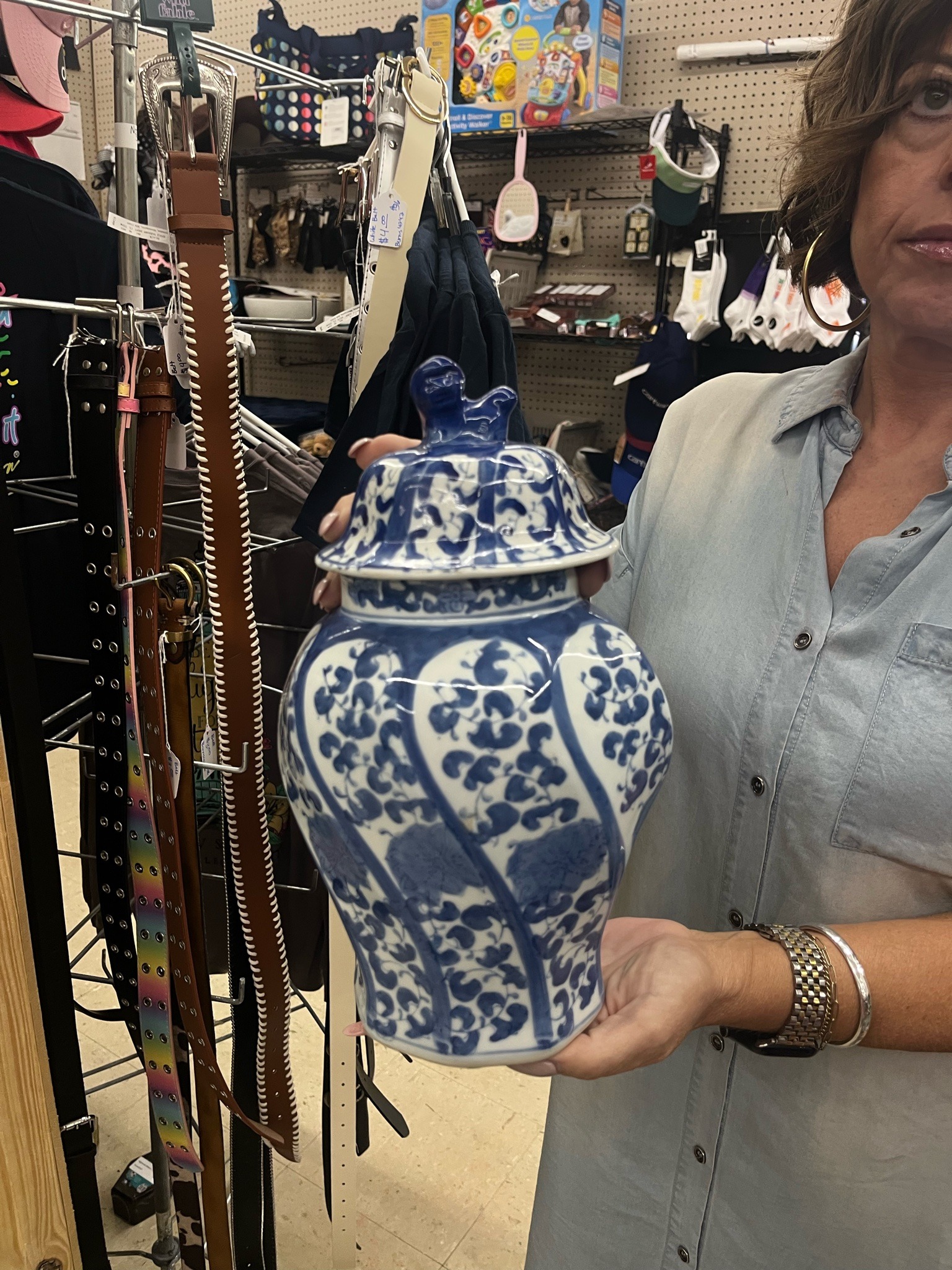 Submitted photo of Blue and white porcelain ginger jar