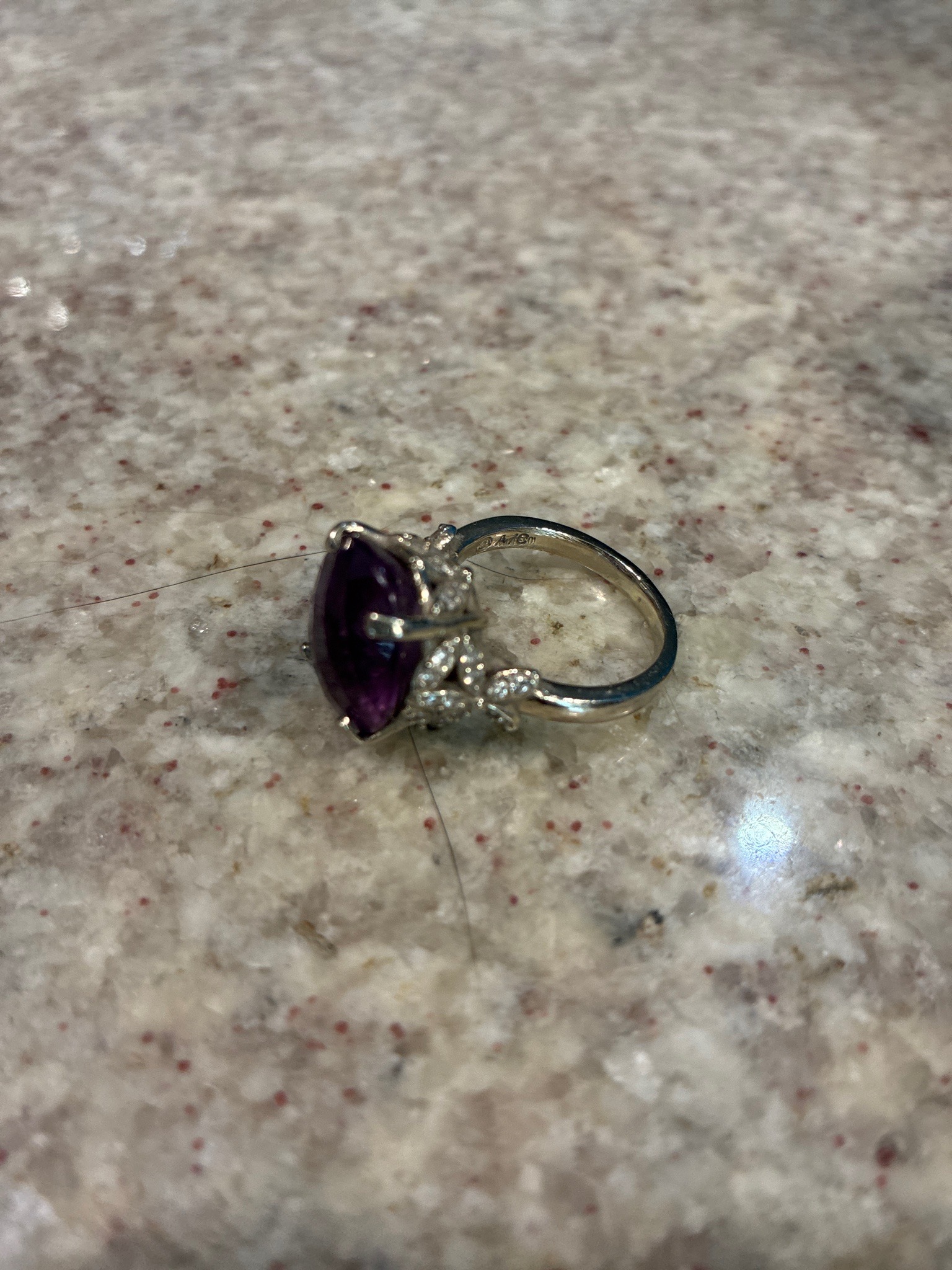 Submitted photo of Purple gemstone ring (unverified)