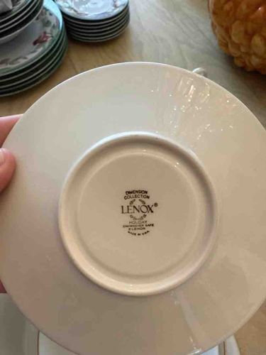 Lenox Dimension Collection Holiday Teacup Saucer