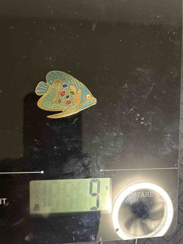 Cloisonné Enamel Fish Brooch