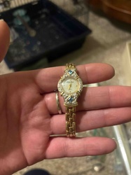 Audrey Brooks Gold-Tone and Faux Gemstone Women's Wristwatch