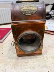 WARD MANN LTD. Brass and Copper Carriage Lamp