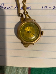 Vintage Gold-Tone Pendant Watch