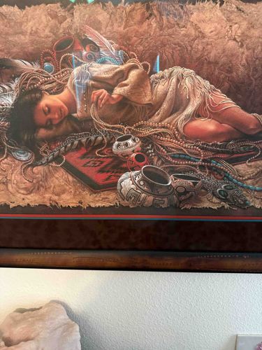 Sleeping Native American Woman Print