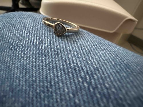 14K Gold Ring with Heart-Shaped Diamond