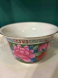 Asian Floral Pattern Porcelain Bowl