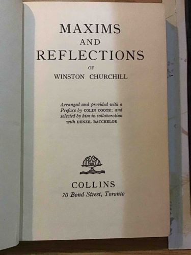 Maxims and Reflections of Winston Churchill